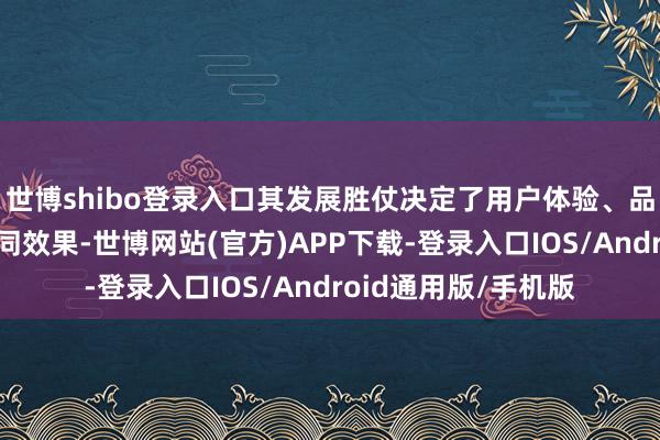 世博shibo登录入口其发展胜仗决定了用户体验、品牌竞争力和产业协同效果-世博网站(官方)APP下载-登录入口IOS/Android通用版/手机版