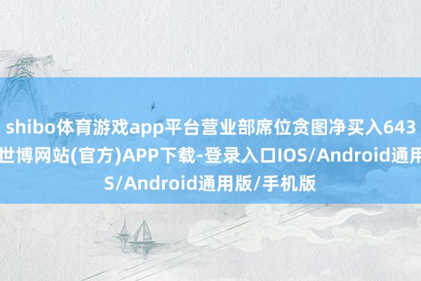 shibo体育游戏app平台营业部席位贪图净买入6433.11万元-世博网站(官方)APP下载-登录入口IOS/Android通用版/手机版