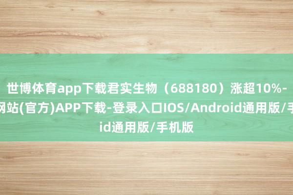 世博体育app下载君实生物（688180）涨超10%-世博网站(官方)APP下载-登录入口IOS/Android通用版/手机版