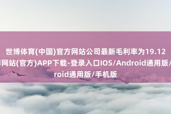 世博体育(中国)官方网站　　公司最新毛利率为19.12%-世博网站(官方)APP下载-登录入口IOS/Android通用版/手机版