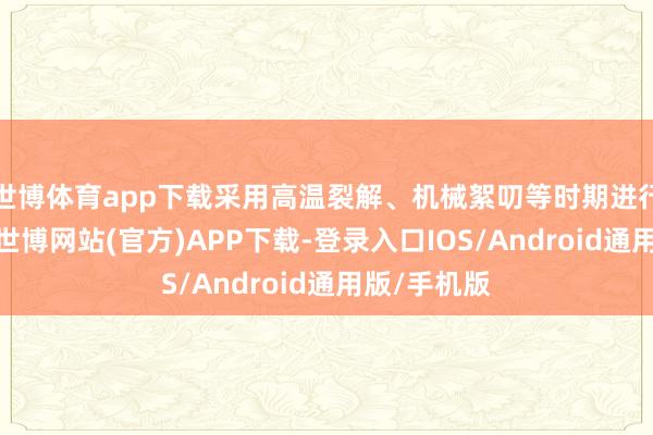 世博体育app下载采用高温裂解、机械絮叨等时期进行回收把握-世博网站(官方)APP下载-登录入口IOS/Android通用版/手机版