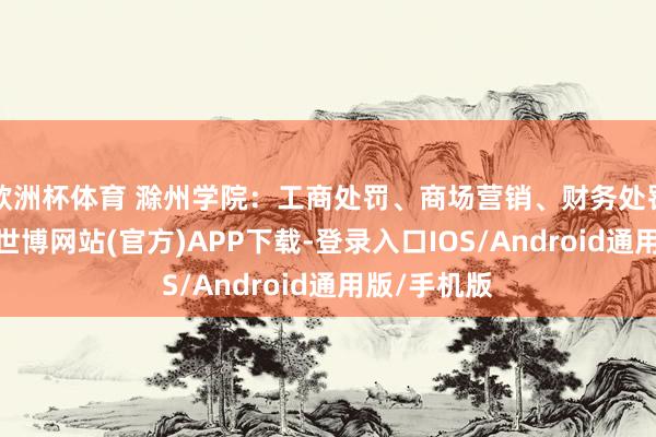 欧洲杯体育 滁州学院：工商处罚、商场营销、财务处罚、审计学-世博网站(官方)APP下载-登录入口IOS/Android通用版/手机版